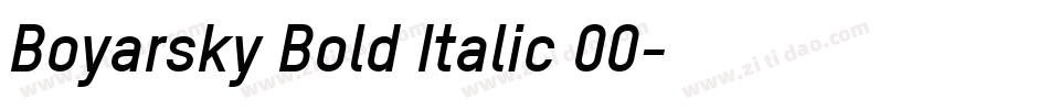 Boyarsky Bold Italic 00字体转换
